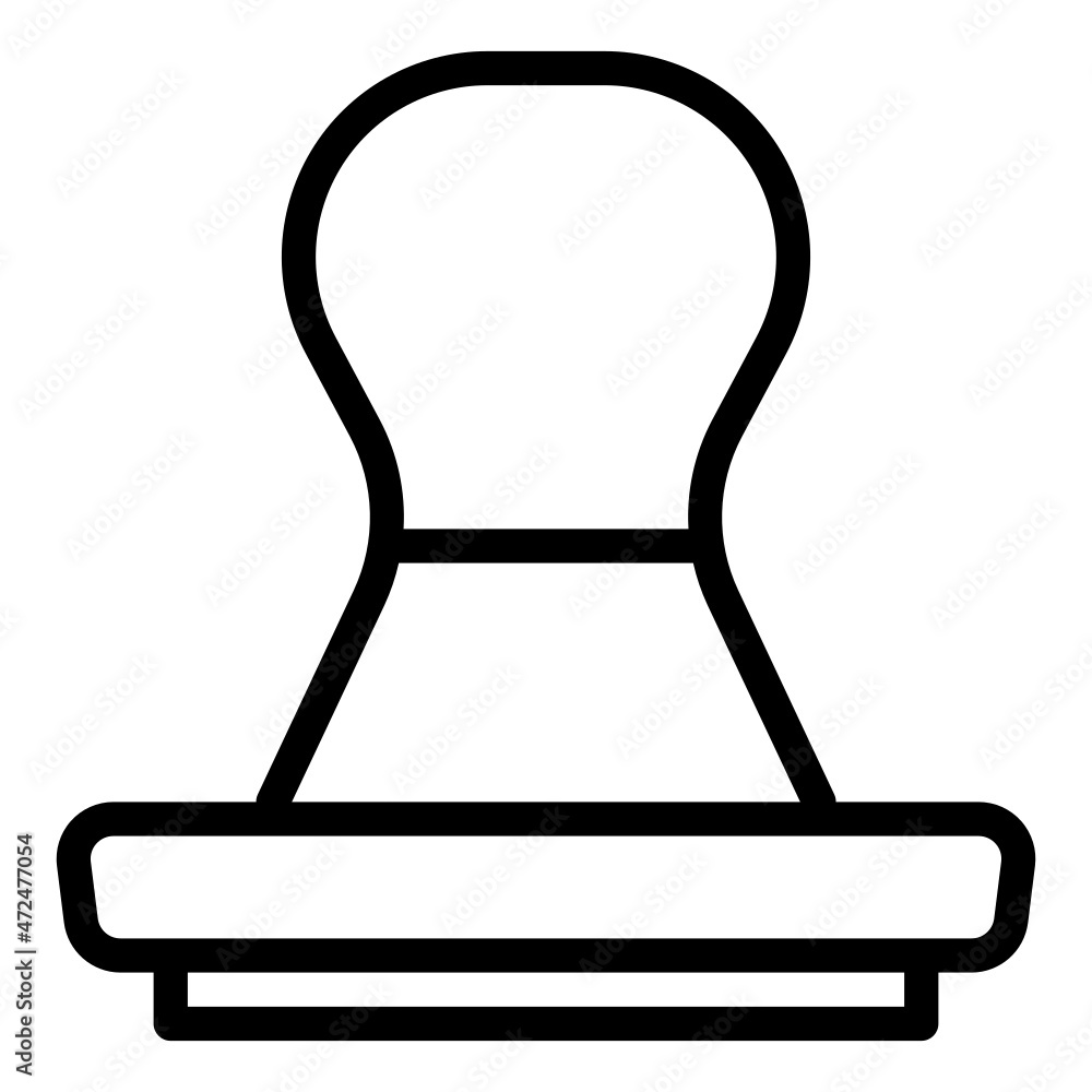 stamp icon line style vector stamp icon line style vector