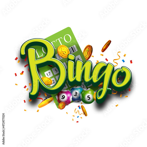 Bingo Text Design Transparent Background