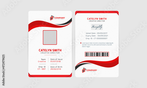 Simple corporate office identity card design Vector