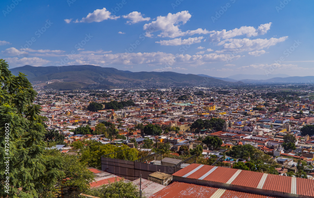 Obraz premium Aerial view of the city of Oaxaca de Juarez in southern Mexico