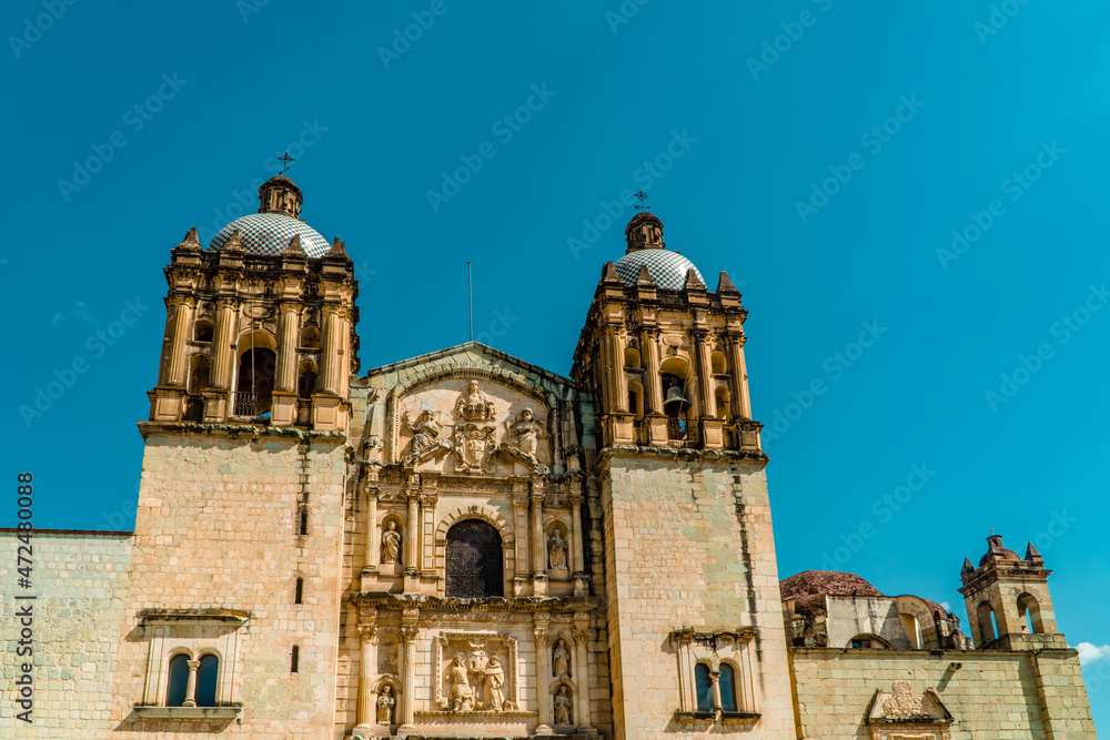 The stunning Santo Domingo de Guzman Temple in Oaxaca de Juarez, Mexico