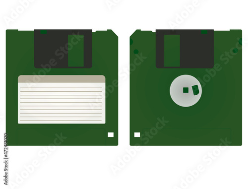 Computer floppy disc. vector illustration