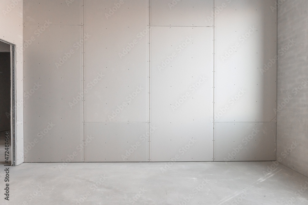interior of the apartment without decoration in gray colors interior of the apartment without decoration in gray colors