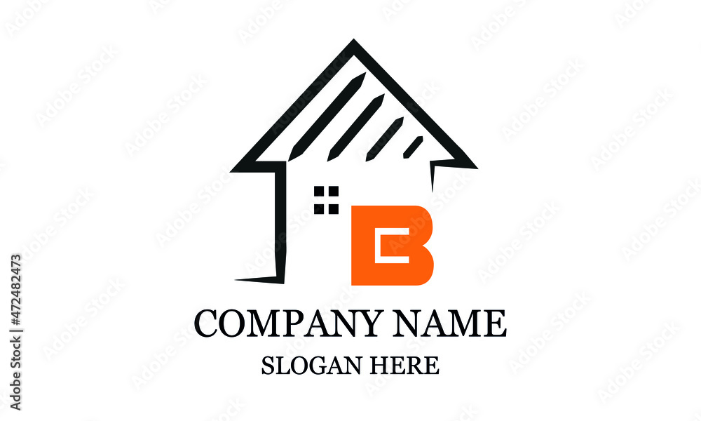 Architecture logo design, vector design template of construction company brand, real estate sign with letter B. Architecture logo design, vector design template of construction company brand, real estate sign with letter B.