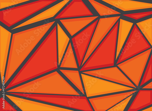 Abstract background with red and orange geometric pattern