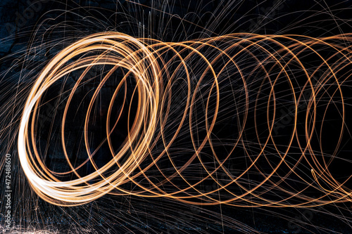 Wire Coil Light Art