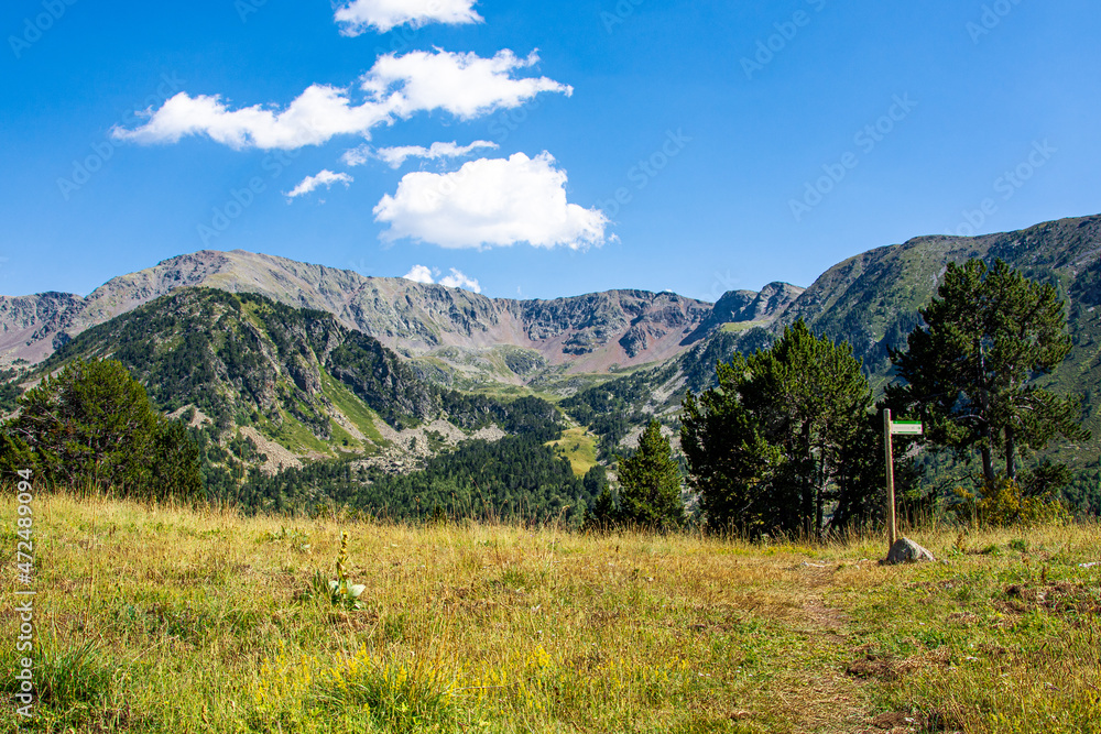 Pyrenees landscape in the Vall de Sorteny natural park, Ordino, Andorra, Catalunya, Europe
