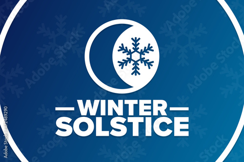 Winter Solstice. Holiday concept. Template for background, banner, card, poster with text inscription. Vector EPS10 illustration.