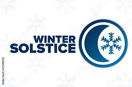 Winter Solstice. Holiday concept. Template for background, banner, card, poster with text inscription. Vector EPS10 illustration.
