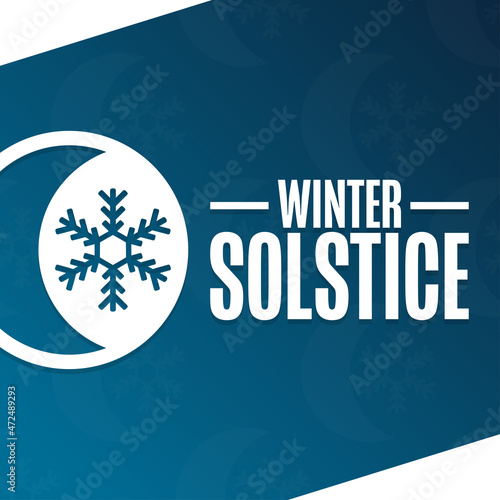 Winter Solstice. Holiday concept. Template for background, banner, card, poster with text inscription. Vector EPS10 illustration.