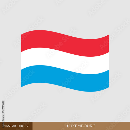 Waving flag of Luxembourg vector illustration design template. Free Download Waving flag of Luxembourg vector illustration design template. - GFXLoad