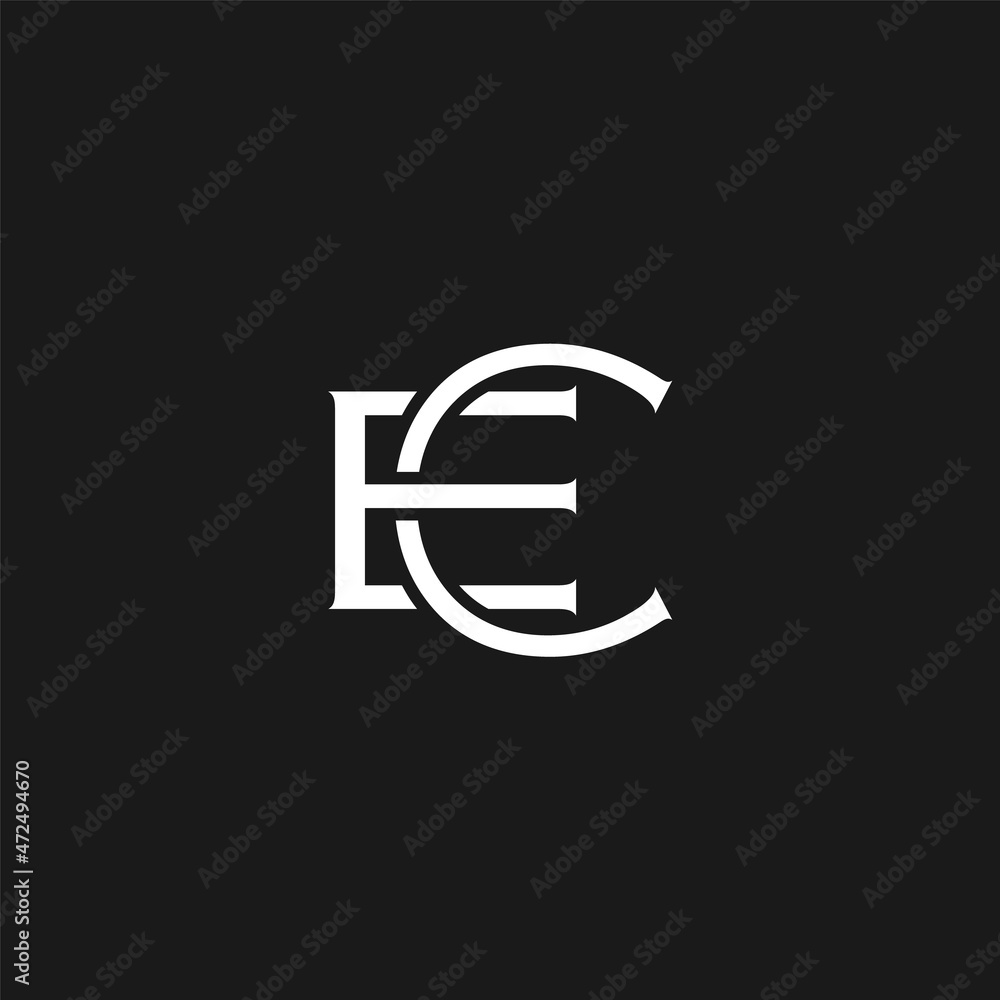 EC monogram template. EC monogram template.