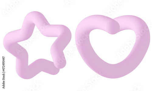 Set of pastel pink elements for gender reveal party. Pink cute kids cartoon character. Baby quote it's a girl