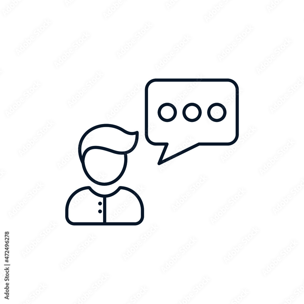 Speaker, agitator concept. Vector icon isolated on white background. Speaker, agitator concept. Vector icon isolated on white background.
