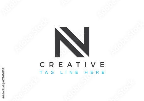 Minimalist Logo Design of Letter AN, NA, N, AV illustration for your business. Initial logo design, geometric logo. Creative Modern Monogram alphabet.