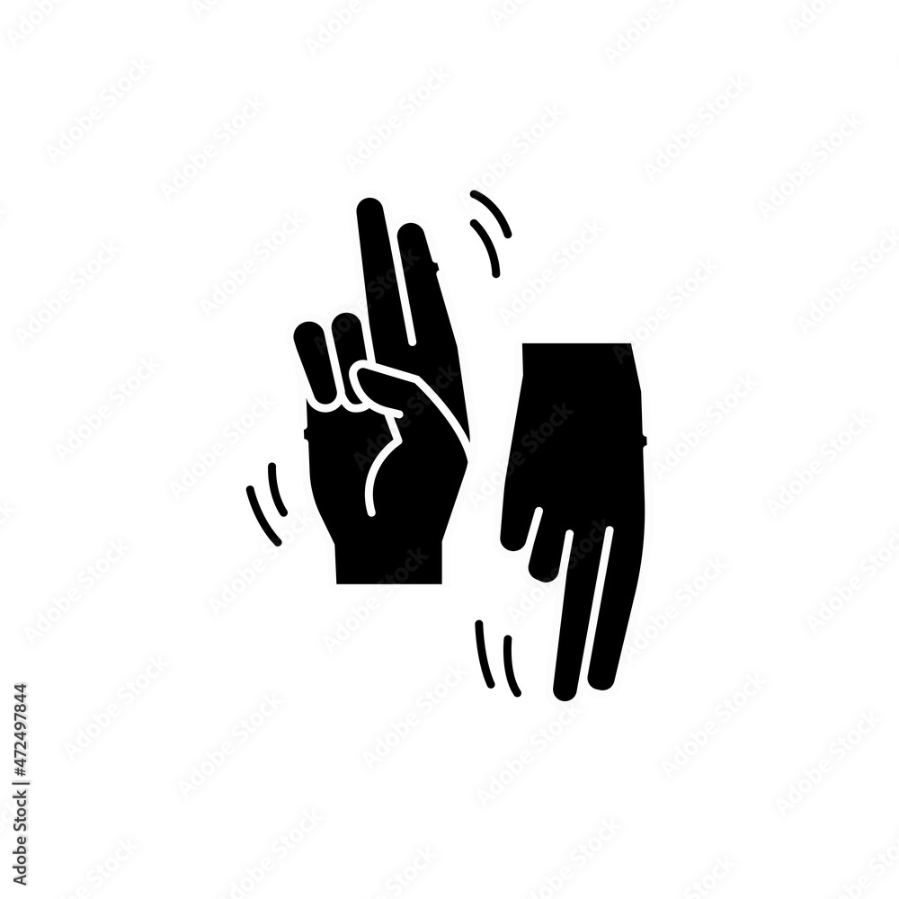Obraz premium Sign language color line icon. Disability. Isolated vector element.