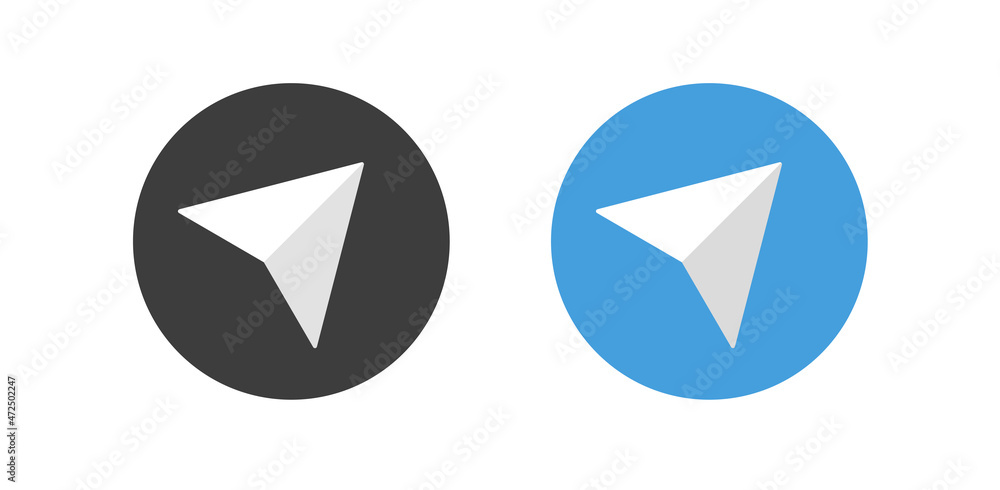 Aircraft logo. Airplane black and blue icons. Direction symbol. Vector illustration isolated on white background. Aircraft logo. Airplane black and blue icons. Direction symbol. Vector illustration isolated on white background.