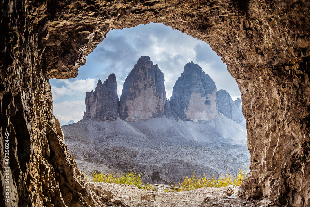 Tre Cime di Lavaredo, view from Monte Paterno, Italy