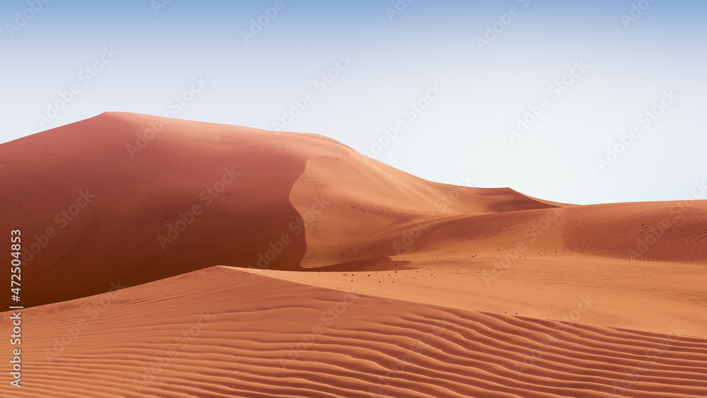 Fantasy landscape with red sand dunes. ai generated. 23824461 Stock Photo  at Vecteezy