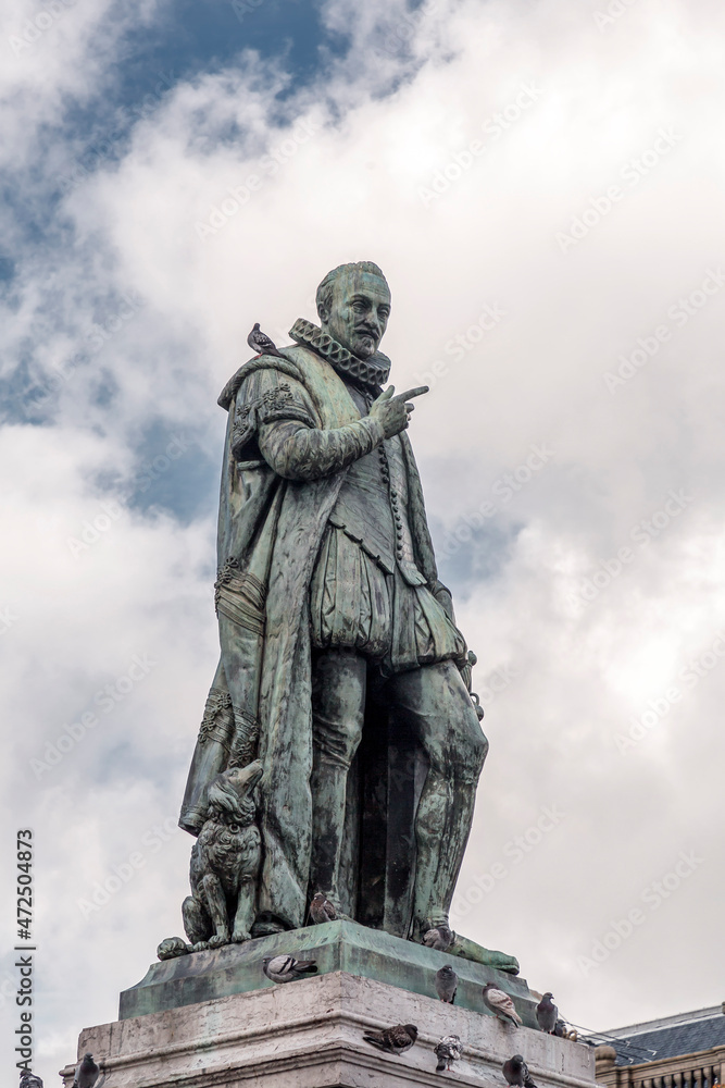 Statue of William I, Willem Frederik, Prince of Orange-Nassau in Den Haag, Netherlands