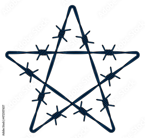 Barbed wire star