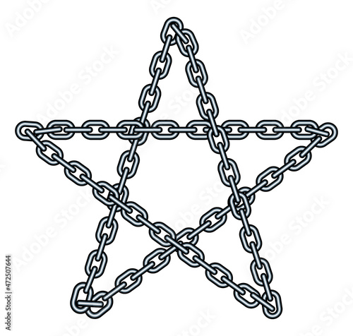 Chain pentagonal star