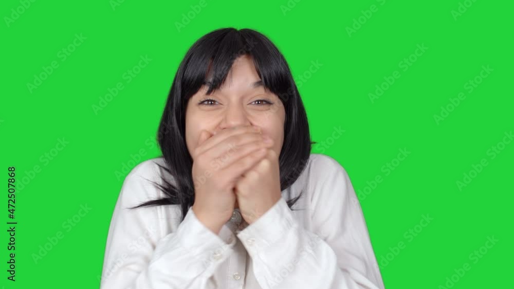 Woman confused and overjoyed.
Surprised and very happy face of woman looking at camera. Green screen technique. Woman confused and overjoyed.
Surprised and very happy face of woman looking at camera. Green screen technique.
