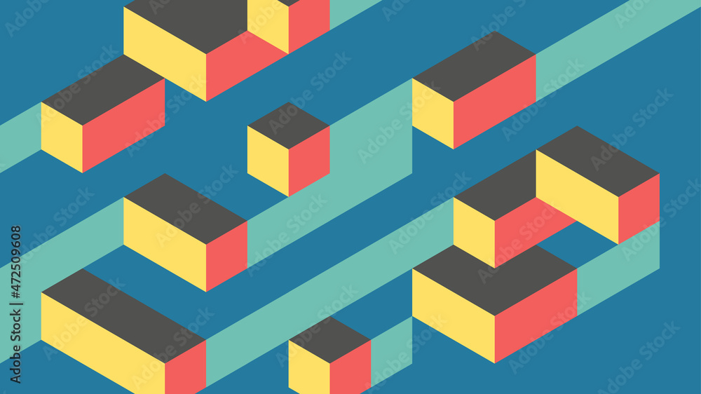 Abstract Modern Background with Cube Element and Pastel Color Abstract Modern Background with Cube Element and Pastel Color