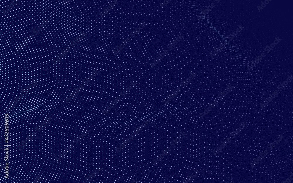 Abstract Modern Background with Wave Motion Halftone Element and Blue Neon Color Abstract Modern Background with Wave Motion Halftone Element and Blue Neon Color