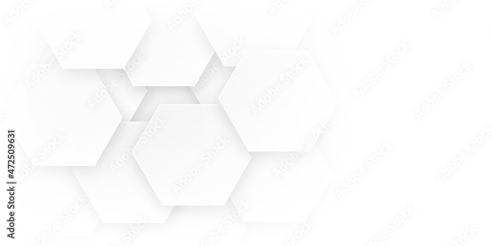 Abstract Modern Background with Hexagon Element and Silver White Gradient Color Abstract Modern Background with Hexagon Element and Silver White Gradient Color