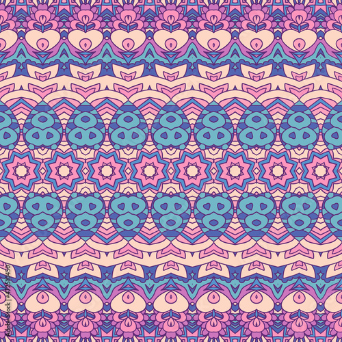 Doodle striped pattern violet and pink