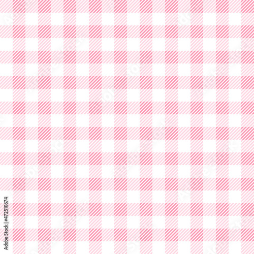 Pink plaid seamless pattern clothes texture vector illustration background