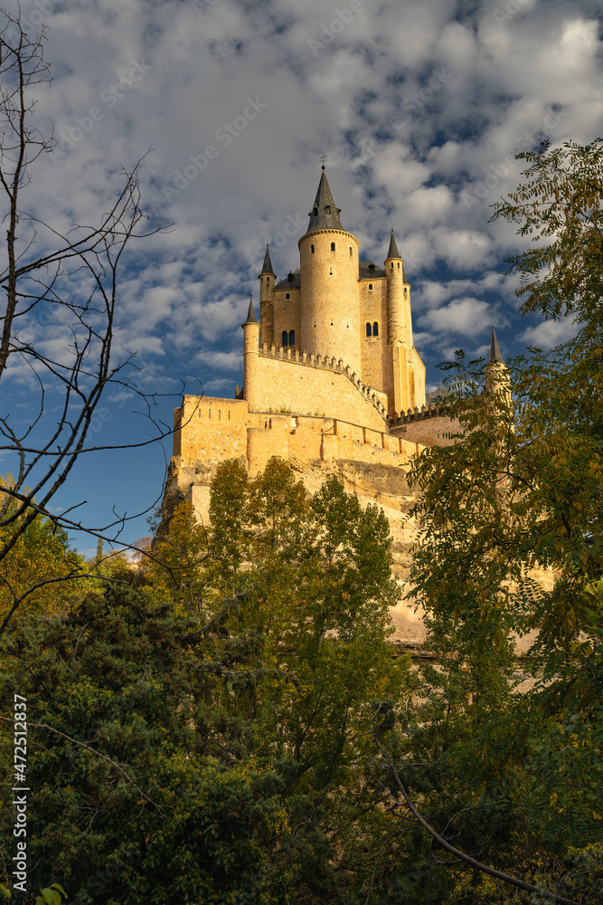 Fototapeta premium View of the Alcazar of Segovia in Spain 