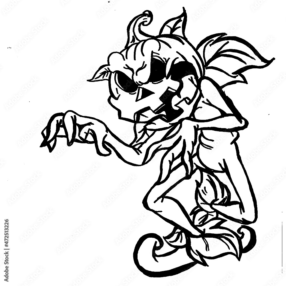 pumpkin monster character graffiti pumpkin monster character graffiti