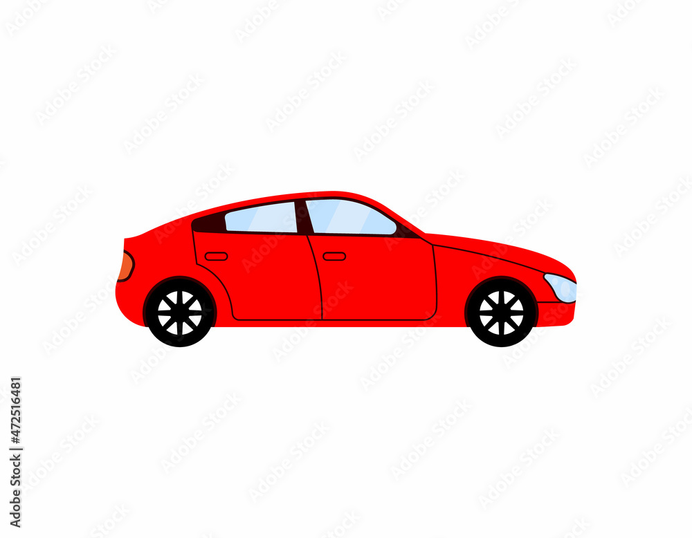 sport car flat vector graphic illustration