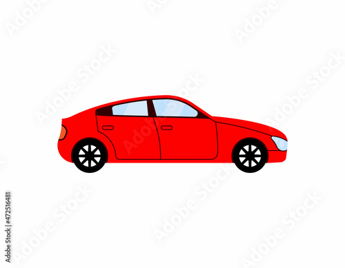 sport car flat vector graphic illustration