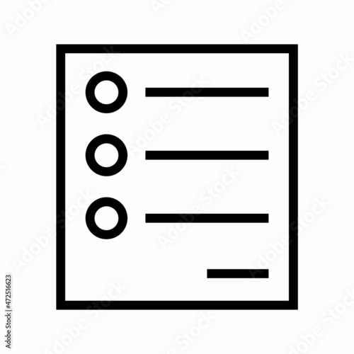 unordered list vector icon