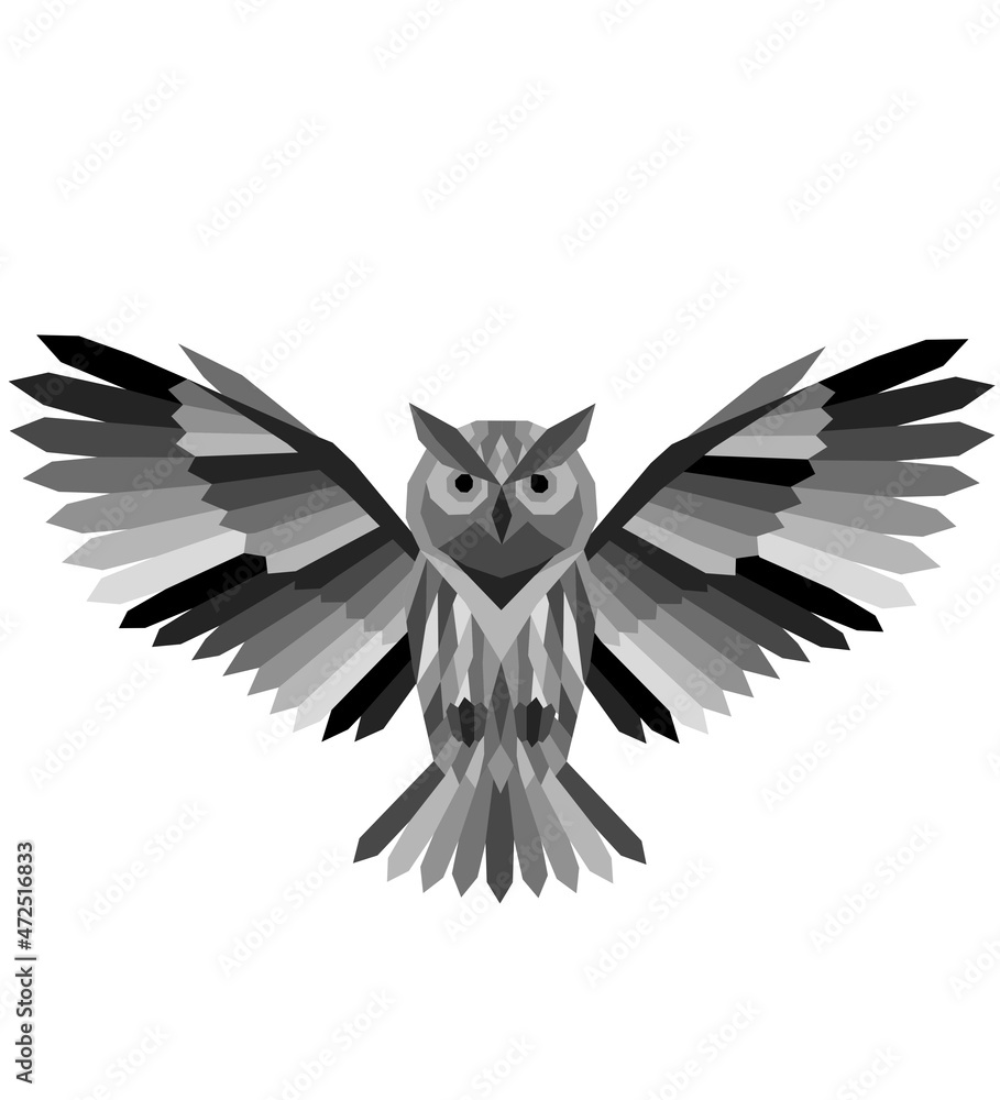 Fototapeta premium eagle owl cartoon
