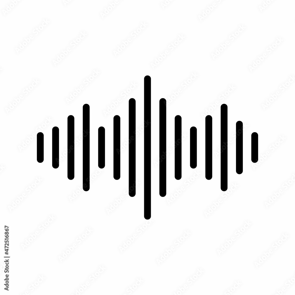 audio wave or soundwave vector icon audio wave or soundwave vector icon