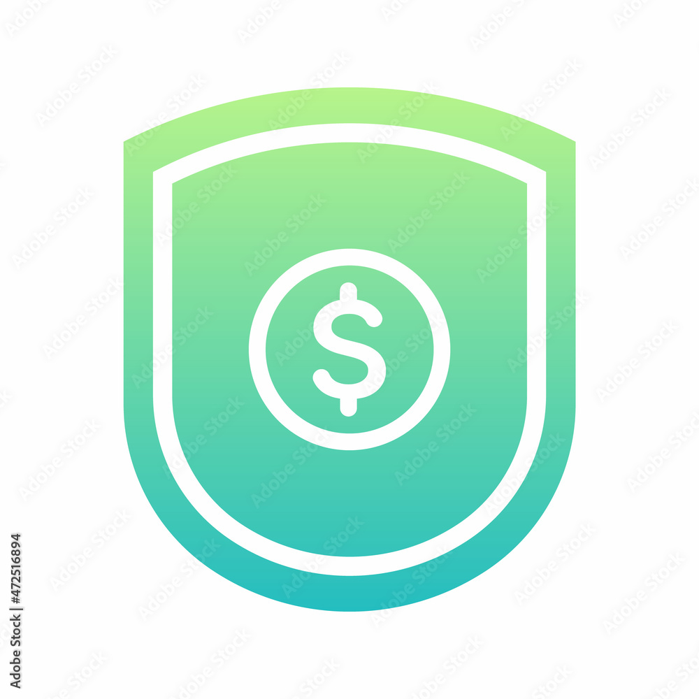 money shield vector icon money shield vector icon