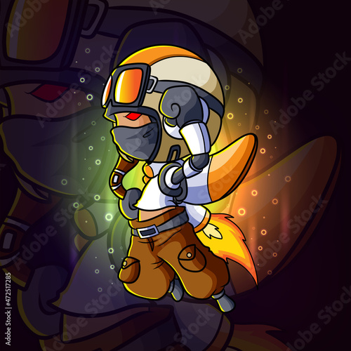 The space boy costume esport mascot design