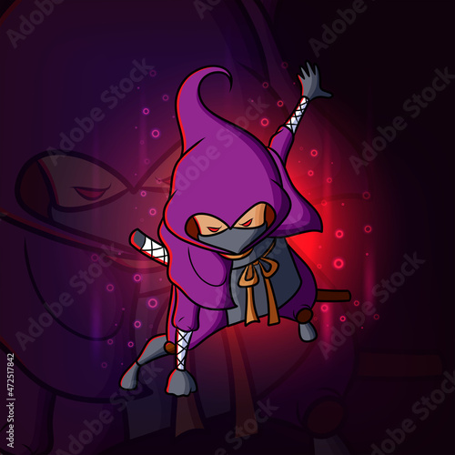 The assassin with a suit is shocking up the enemy esport logo design