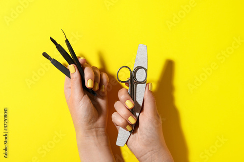 Female hands with manicure ...