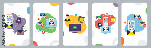 Protection, communication, technology, security, privacy and computer icons.