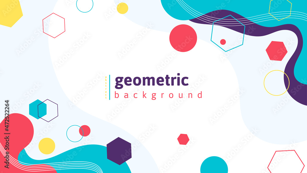 simple colorful abstract geometric background