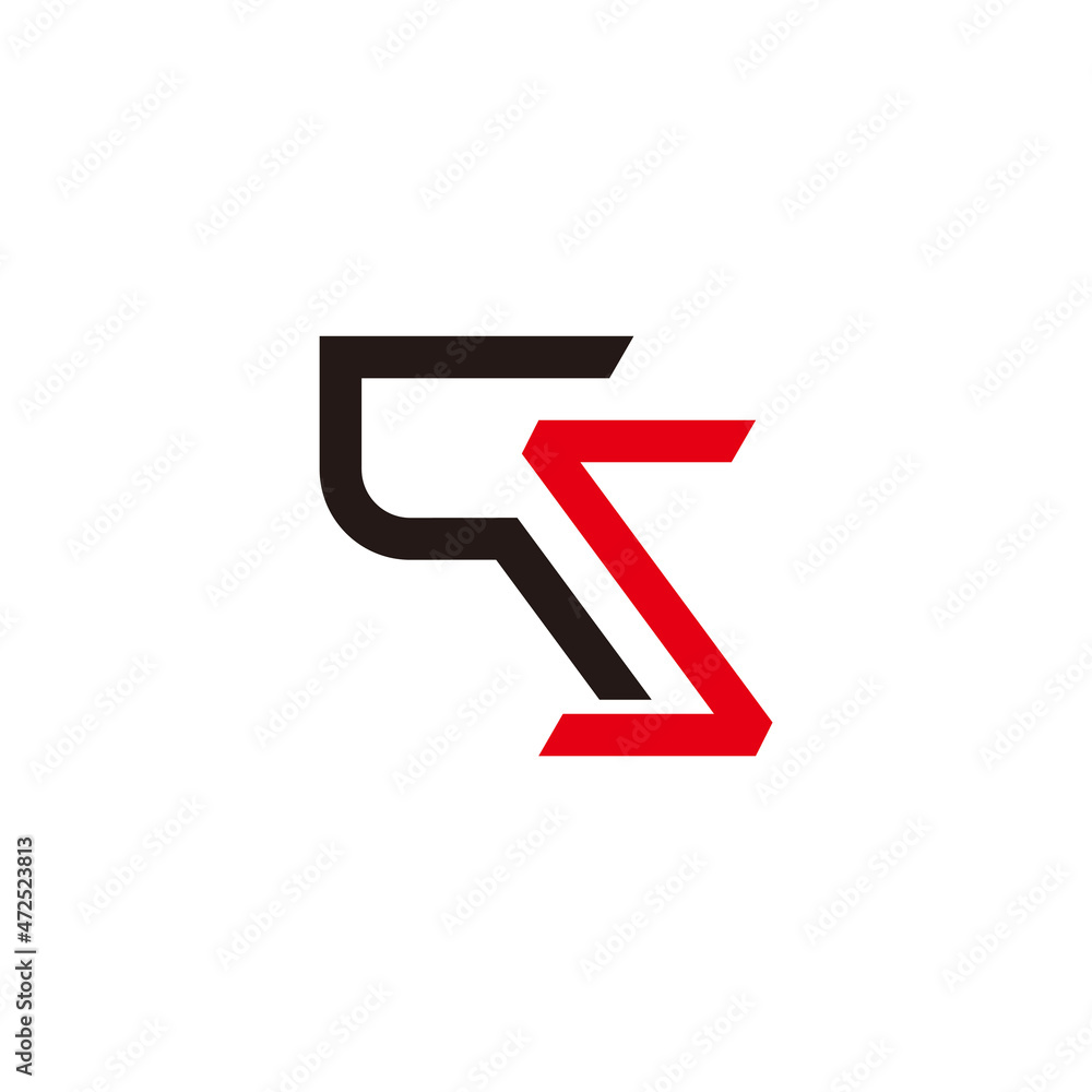 letters qs simple connect line logo vector letters qs simple connect line logo vector