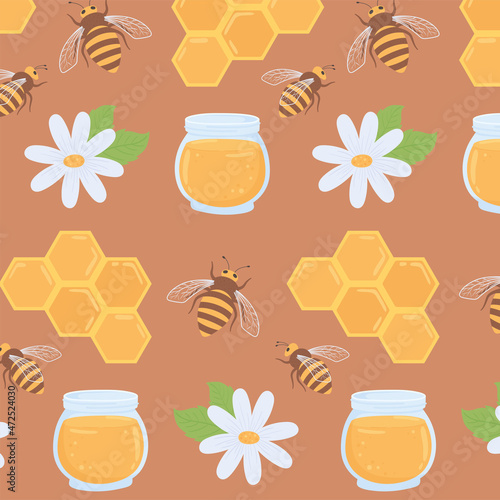 honey bees and flower