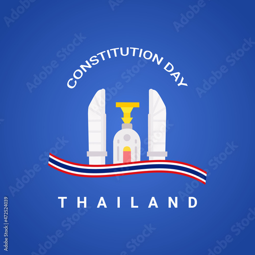 Illustration vector graphic of constitution day Thailand