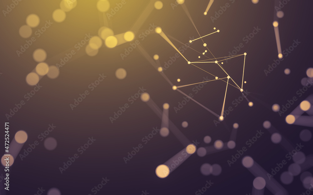 Abstract background. Molecules technology with polygonal shapes, connecting dots and lines. Connection structure. Big data visualization. Abstract background. Molecules technology with polygonal shapes, connecting dots and lines. Connection structure. Big data visualization.