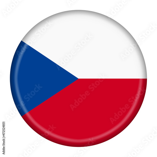 Free Download Czech Republic flag button 3d illustration with clipping path - GFXLoad